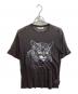 beautiful people（ビューティフルピープル）の古着「sheer jersey huge cat print T-shirt / 1415310420」｜グレー