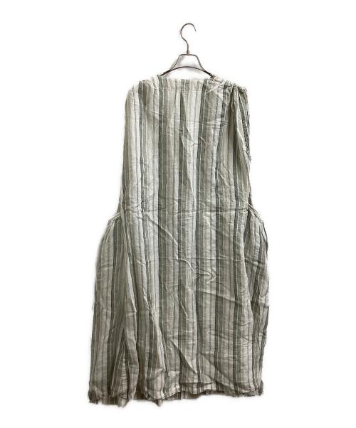 nest Robe（ネストローブ）nest Robe (ネストローブ) ノースリーブリネンワンピース　01241-1039 グリーン サイズ:FREEの古着・服飾アイテム