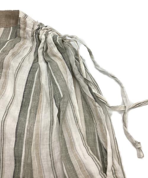 nest Robe（ネストローブ）nest Robe (ネストローブ) ノースリーブリネンワンピース　01241-1039 グリーン サイズ:FREEの古着・服飾アイテム