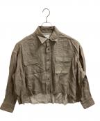 Whim Gazetteウィムガゼット）の古着「ツイル顔料染めスクエアシャツ / WGZ1051504A0008」｜ベージュ