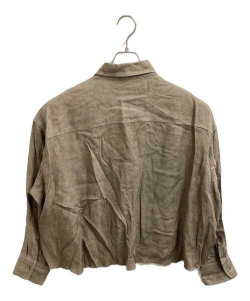 Whim Gazette（ウィムガゼット）Whim Gazette (ウィムガゼット) ツイル顔料染めスクエアシャツ / WGZ1051504A0008 ベージュ サイズ:FREEの古着・服飾アイテム