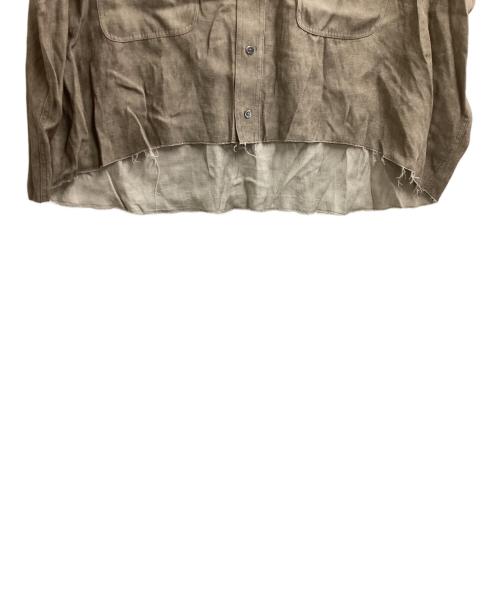 Whim Gazette（ウィムガゼット）Whim Gazette (ウィムガゼット) ツイル顔料染めスクエアシャツ / WGZ1051504A0008 ベージュ サイズ:FREEの古着・服飾アイテム
