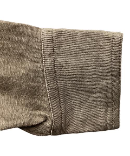 Whim Gazette（ウィムガゼット）Whim Gazette (ウィムガゼット) ツイル顔料染めスクエアシャツ / WGZ1051504A0008 ベージュ サイズ:FREEの古着・服飾アイテム