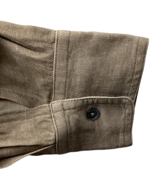 Whim Gazette（ウィムガゼット）Whim Gazette (ウィムガゼット) ツイル顔料染めスクエアシャツ / WGZ1051504A0008 ベージュ サイズ:FREEの古着・服飾アイテム