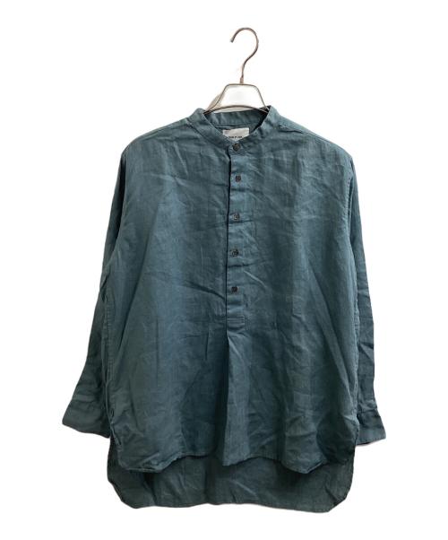 PORT BY ARK（ポートバイアーク）port by ark (ポートバイアーク) French Linen Pullover Shirt / PO13-SH001 ブルー サイズ:2の古着・服飾アイテム