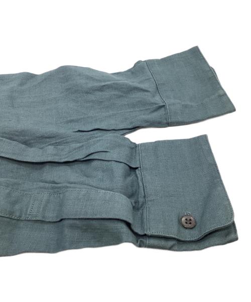 PORT BY ARK（ポートバイアーク）port by ark (ポートバイアーク) French Linen Pullover Shirt / PO13-SH001 ブルー サイズ:2の古着・服飾アイテム