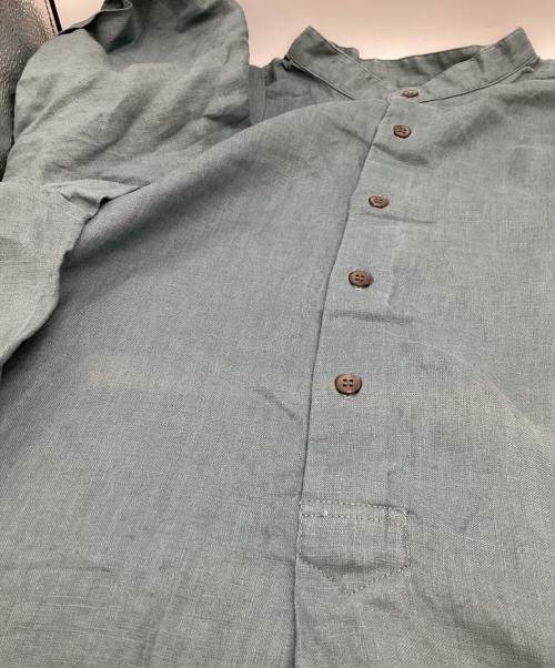 PORT BY ARK（ポートバイアーク）port by ark (ポートバイアーク) French Linen Pullover Shirt / PO13-SH001 ブルー サイズ:2の古着・服飾アイテム