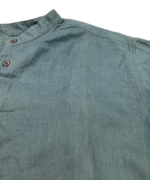 PORT BY ARK（ポートバイアーク）port by ark (ポートバイアーク) French Linen Pullover Shirt / PO13-SH001 ブルー サイズ:2の古着・服飾アイテム