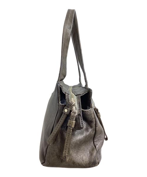 MARGARET HOWELL idea（マーガレット ハウエル アイディア）MARGARET HOWELL idea (マーガレット ハウエル アイディア) レザーハンドバッグ オリーブの古着・服飾アイテム