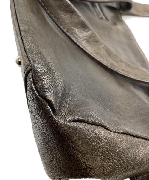 MARGARET HOWELL idea（マーガレット ハウエル アイディア）MARGARET HOWELL idea (マーガレット ハウエル アイディア) レザーハンドバッグ オリーブの古着・服飾アイテム
