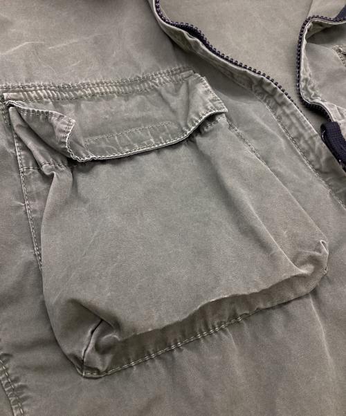 STONE ISLAND（ストーンアイランド）STONE ISLAND (ストーンアイランド) オールドトリートメントコットンジップシャツブルゾン / 7615114WN グリーン サイズ:Lの古着・服飾アイテム