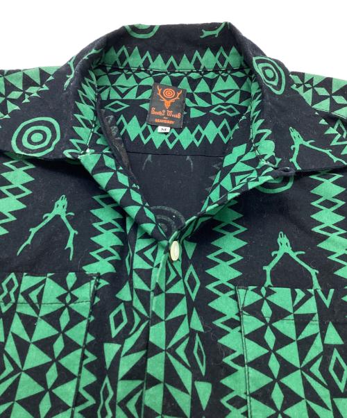 South2 West8（サウスツー ウエストエイト）south2 west8 (サウスツー ウエストエイト) BEAMS BOY (ビームスボーイ) 長袖シャツ / HM951 / NEPENTHES グリーン サイズ:Mの古着・服飾アイテム