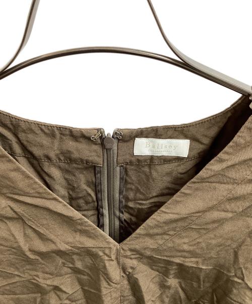 BALLSEY（ボールジィ）BALLSEY (ボールジィ) レーヨンリネンタンブラー バックタックワンピース　/　11-06-21-06705 カーキ サイズ:34の古着・服飾アイテム