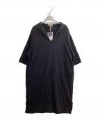 things fabricsシングス ファブリックス）の古着「Terry Cloth Sailor Collar dress / パイル地 セーラーカーラー ドレス / Made in JAPAN」｜ブラック