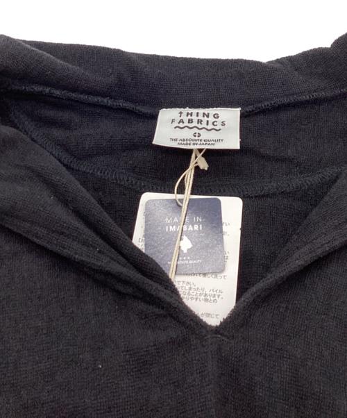 things fabrics（シングス ファブリックス）things fabrics (シングス ファブリックス) Terry Cloth Sailor Collar dress / パイル地 セーラーカーラー ドレス / Made in JAPAN ブラック サイズ:FREE 未使用品の古着・服飾アイテム