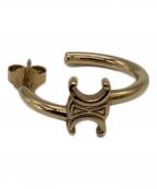 CELINEセリーヌ）の古着「トリオンフ アシンメトリックフープ / 460RD6BRA.35OR」｜ゴールド