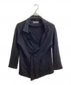 yohji yamamoto+noirヨウジヤマモトプリュスノアール）の古着「ニットカーディガン」｜ブラック