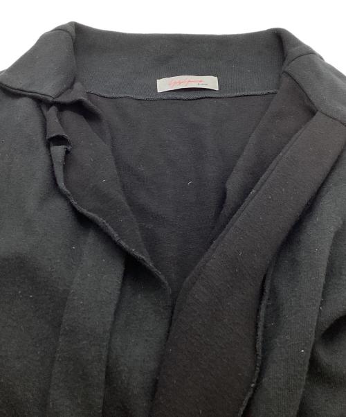 yohji yamamoto+noir（ヨウジヤマモトプリュスノアール）yohji yamamoto+Noir (ヨウジヤマモトプリュスノアール) ニットカーディガン ブラック サイズ:2の古着・服飾アイテム