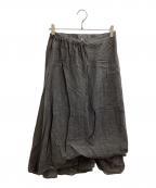 yohji yamamoto+noirヨウジヤマモトプリュスノアール）の古着「スカートドッキングパンツ / NVP17-029」｜グレー