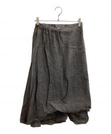 yohji yamamoto+noir（ヨウジヤマモトプリュスノアール）の古着「スカートドッキングパンツ / NVP17-029」｜グレー