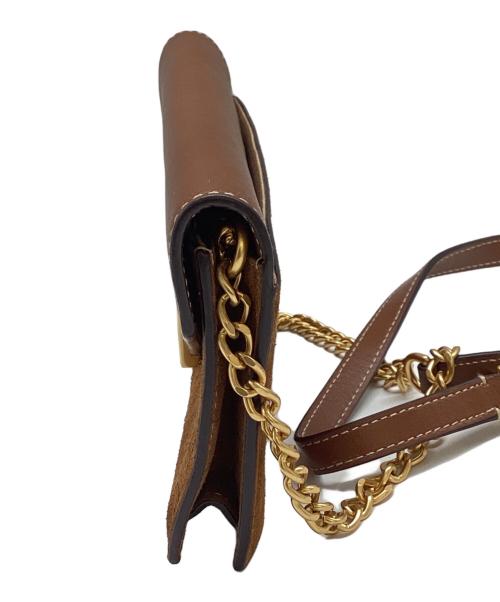 POLO RALPH LAUREN（ポロ・ラルフローレン）POLO RALPH LAUREN (ポロ・ラルフローレン) Polo ID チェーンショルダーウォレット ブラウンの古着・服飾アイテム