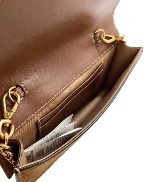 POLO RALPH LAUREN（ポロ・ラルフローレン）POLO RALPH LAUREN (ポロ・ラルフローレン) Polo ID チェーンショルダーウォレット ブラウンの古着・服飾アイテム