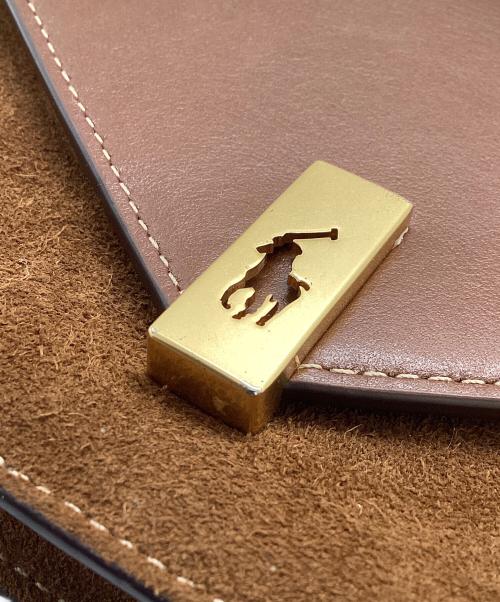 POLO RALPH LAUREN（ポロ・ラルフローレン）POLO RALPH LAUREN (ポロ・ラルフローレン) Polo ID チェーンショルダーウォレット ブラウンの古着・服飾アイテム
