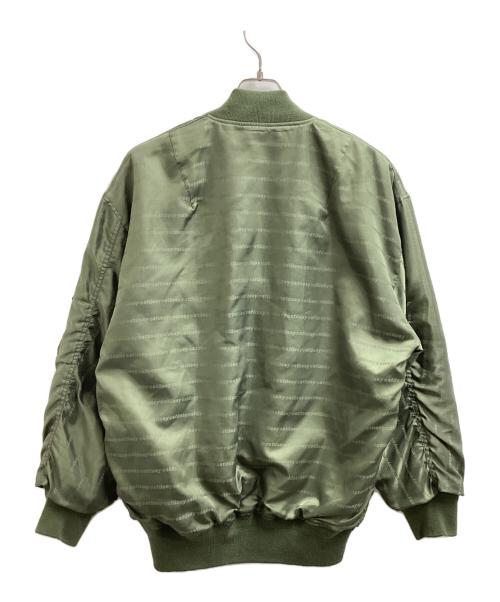 stussy（ステューシー）stussy (ステューシー) リバーシブルMA-1ジャケット カーキ×オレンジ サイズ:Mの古着・服飾アイテム