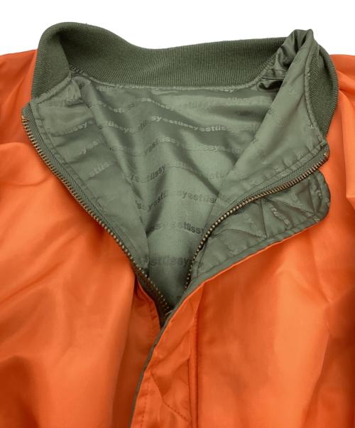 stussy（ステューシー）stussy (ステューシー) リバーシブルMA-1ジャケット カーキ×オレンジ サイズ:Mの古着・服飾アイテム