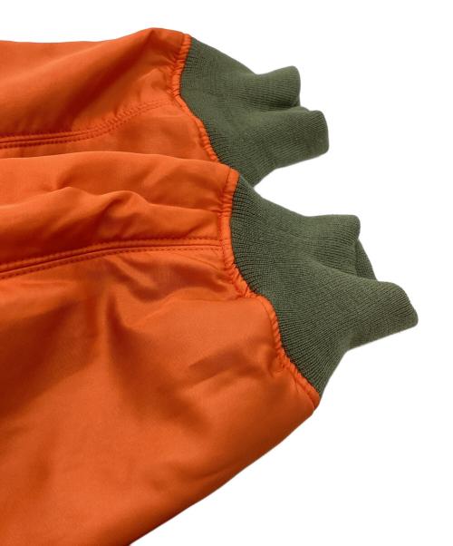 stussy（ステューシー）stussy (ステューシー) リバーシブルMA-1ジャケット カーキ×オレンジ サイズ:Mの古着・服飾アイテム