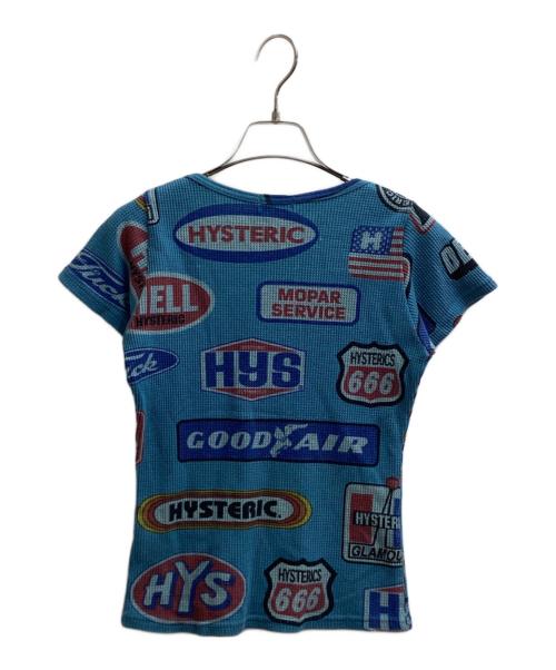 Hysteric Glamour（ヒステリックグラマー）Hysteric Glamour (ヒステリックグラマー) 総柄カットソー　/　2CT-1330 ブルー サイズ:FREEの古着・服飾アイテム