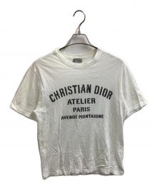 Christian Dior（クリスチャン ディオール）の古着「アトリエロゴプリントオーバーサイズTシャツ　043J615A0589」｜ホワイト