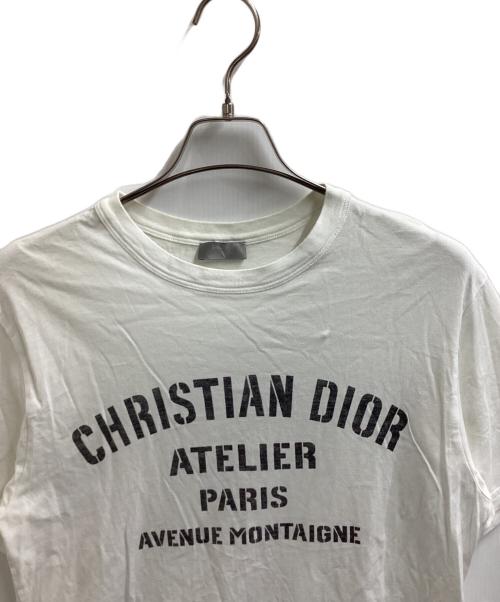 Christian Dior（クリスチャン ディオール）Christian Dior (クリスチャン ディオール) アトリエロゴプリントオーバーサイズTシャツ　043J615A0589 ホワイト サイズ:Sの古着・服飾アイテム