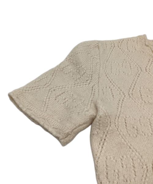 GUCCI（グッチ）GUCCI (グッチ) 半袖ニット　650676 ベージュ サイズ:ＸＳの古着・服飾アイテム