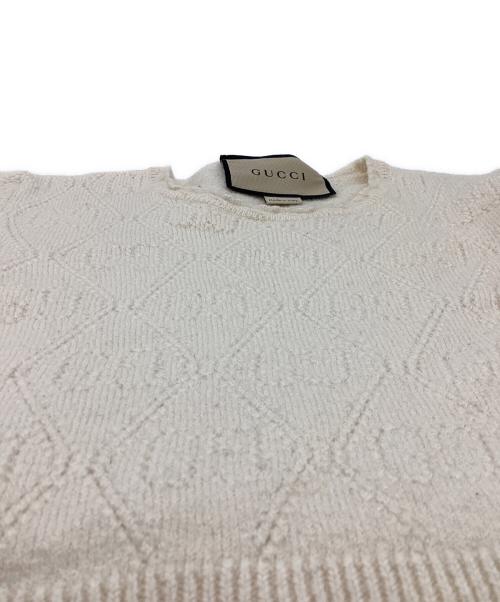 GUCCI（グッチ）GUCCI (グッチ) 半袖ニット　650676 ベージュ サイズ:ＸＳの古着・服飾アイテム