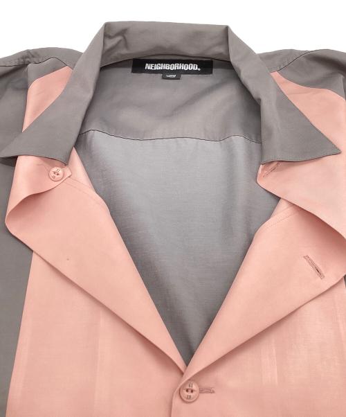 NEIGHBORHOOD（ネイバーフッド）NEIGHBORHOOD (ネイバーフッド) BICOLOR RAYON SHIRT / バイカラーレーヨンシャツ / 231AQNH-SHM01 グレー×ピンク サイズ:Lの古着・服飾アイテム