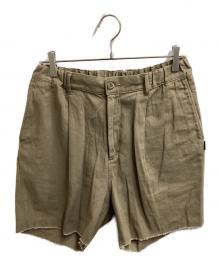 NEIGHBORHOOD（ネイバーフッド）の古着「TUCK SHORT PANTS」｜ブラウン