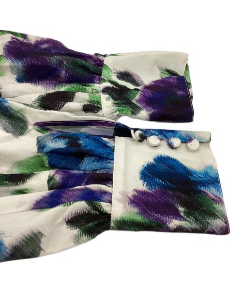 GRACE CONTINENTAL（（グレースコンチネンタル）GRACE CONTINENTAL (（グレースコンチネンタル) フラワープリントティアードワンピース　/　01251 31411-00 ベージュ サイズ:36の古着・服飾アイテム