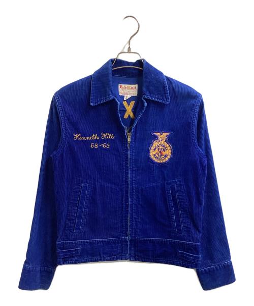 Fab Knit（ファブニット）Fab Knit (ファブニット) FFAジャケット / 60s～70s / 棒TALONジッパー ブルー サイズ:36の古着・服飾アイテム