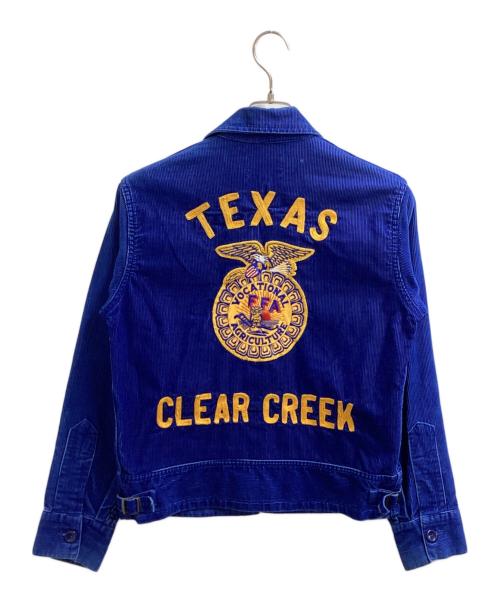 Fab Knit（ファブニット）Fab Knit (ファブニット) FFAジャケット / 60s～70s / 棒TALONジッパー ブルー サイズ:36の古着・服飾アイテム