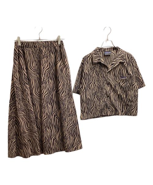 Thousand Mile（サウザンドマイル）Thousand Mile (サウザンドマイル) ROOMY SHIRTS SET UP ブラウン サイズ:Fの古着・服飾アイテム
