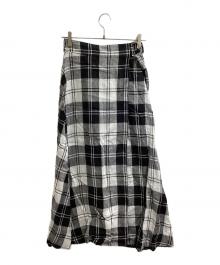 O'NEIL OF DUBLIN（オニールオブダブリン）の古着「リネンラップスカート」｜ブラック