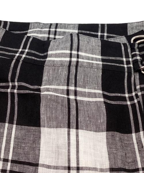 O'NEIL OF DUBLIN（オニールオブダブリン）O'NEIL OF DUBLIN (オニールオブダブリン) リネンラップスカート ブラック サイズ:36の古着・服飾アイテム