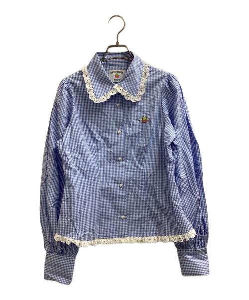 HEIHEI（ヘイヘイ）HEIHEI (ヘイヘイ) happyberry コラボブラウス ブルー サイズ:2の古着・服飾アイテム