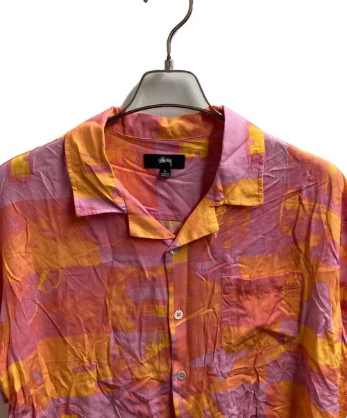 stussy（ステューシー）stussy (ステューシー) PHOTO FILM SHIRT / フォト フィルムシャツ / アロハシャツ / 1110241 ピンク サイズ:Lの古着・服飾アイテム