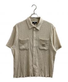stussy（ステューシー）の古着「CRINKLED CHECK SS SHIRT  1110371」｜ベージュ