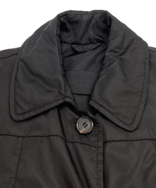 PRADA（プラダ）PRADA (プラダ) ナイロンステンカラーコート ブラック サイズ:38の古着・服飾アイテム