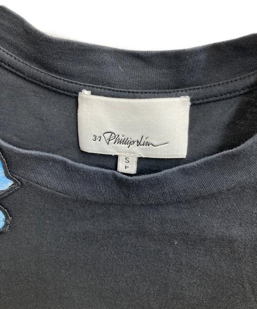 3.1 phillip lim（スリーワンフィリップリム）3.1 phillip lim (スリーワンフィリップリム) 花柄刺繍Tシャツ ブラック サイズ:Sの古着・服飾アイテム