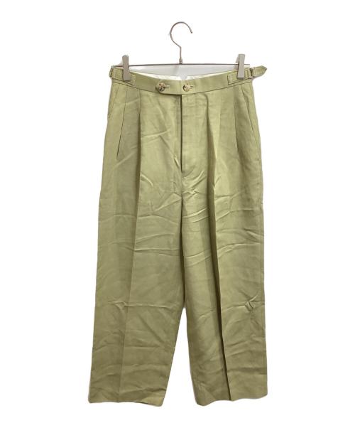 BLAMINK（ブラミンク）BLAMINK (ブラミンク) RESORT / タックテーパードパンツ / 7914-299-0362 グリーン サイズ:38の古着・服飾アイテム
