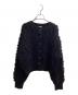 LOEFF（ロエフ）の古着「24AW リサイクルアルパカウールフリンジニットカーディガン / 8828-106-0023」｜ブラック